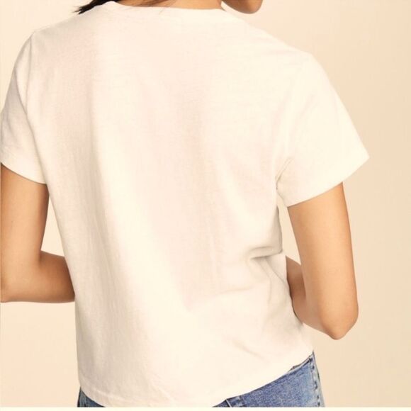 Re/Done You're Cute Retro Graphic Tee White Short Sleeve Size Large NWOT - Picture 4 of 8